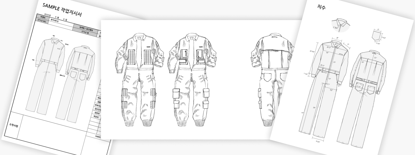 Collection of initial sketches