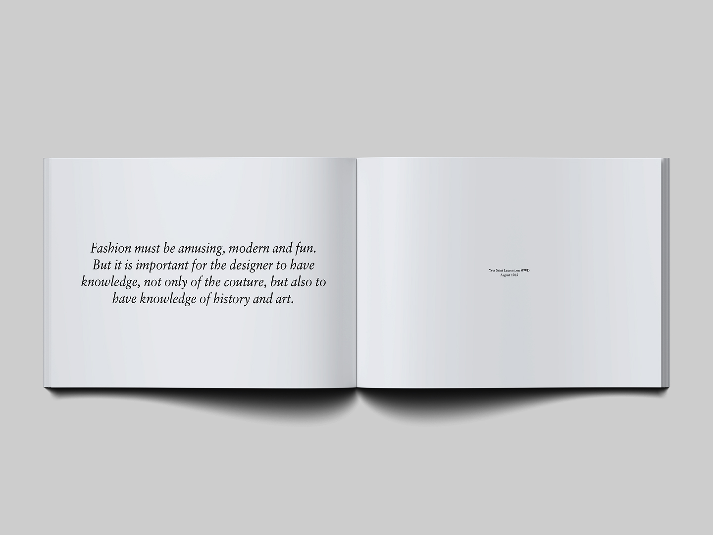 Inner spread, pages 14 and 15, of YSL Legacy Book