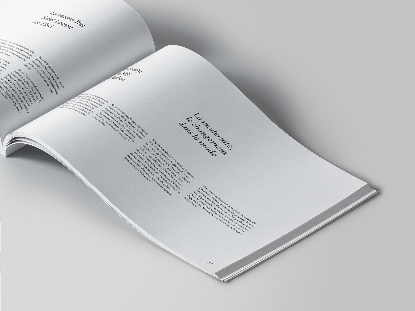 Inner spread, pages 32 and 33, of YSL Legacy Book
